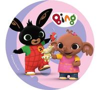 PARTYLANDIA, Cialda in Ostia per Decorazione Torte a Tema Bing, Cake Design, Commestibile, Senza Glutine