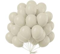PartyWoo Palloncini Beige, Confezione da 50 da 12 Pollici, per Ghirlanda o Arco Come Decorazione Feste, Compleanno, Bianco-F12