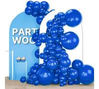 PartyWoo Palloncini blu reale, 155 pezzi, diverse dimensioni, confezione da 18, 12, 10, 5 pollici, kit per arco di palloncini blu scuro, per baby shower, rivelazione di genere, laurea sotto il mare