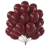 PartyWoo Palloncini Rosso Vino, Confezione da 50 Palloncini Bordeaux da 12 Pollici, Palloncini Rosso Vino per Ghirlanda di Palloncini o Arco come Decorazione Feste, Decorazione Compleanno, Rosso-Y62