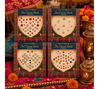 Parul The Complete Bindi Collection Confezione da 4 Bindi Festivi, Rosso, Ner...