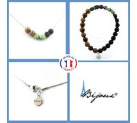 Parure Braccialetto Collana Epidoto Di Myanmar (Birmania) + Perle Onice Taglia