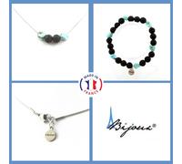Parure Braccialetto Collana Pietra Larimar Repubblica Dominicana+Perle UK Perso