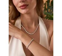 Parure Collana e Bracciale Tennis Trilogy con Cristalli Swarovski Elements 3mm