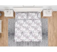 Parure Completo Lenzuola In Puro Cotone Made Italy Modello Acquarello New