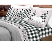 Parure Completo Lenzuola Letto Puro Cotone Made Italy Modello Canada