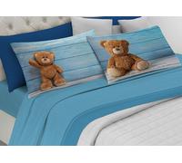 Parure Completo Lenzuola Letto Stampa Digitale 2 Piazze Cotone Spin-Off Vari Dis