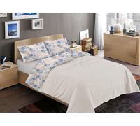 Parure Completo Lenzuola Puro Cotone Letto Modello Rose RP Made In Italy