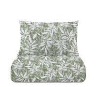 Parure copripiumino 1 piazza e mezza flanella foglie verde grigio