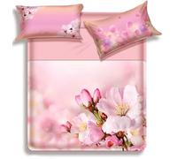 Parure Copripiumino 205x205cm con Federe Biancaluna Miss Terry Kira cotone 100%