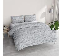 Parure copripiumino ATHENA con sacco e federe stampati, JANE BLU, Matrimoniale