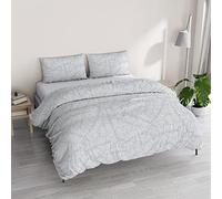 Parure copripiumino ATHENA con sacco e federe stampati, JANE GRIGIO, Matrimoniale