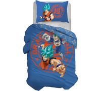 Parure Copripiumino Dragonball Super letto singolo una piazza 155x200 cm cotone