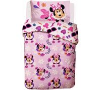 Parure Copripiumino e Federa Minnie Singolo Double Face Rosa Una Piazza Disney