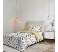 Parure Copripiumino FANTASY Letto Piazza e Mezza 100% Poliestere lavorato in Italia - Set Copripiumino Sacco 200x200 cm + Patella e Federa 50x80 cm con Patella - Hippy