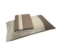 Parure Copripiumino Happidea Matrimoniale Bicolor Biscotto Sabbia Double Face