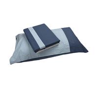 Parure Copripiumino Happidea Matrimoniale Bicolor Blu Azzurro Double Face