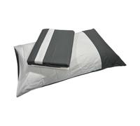 Parure Copripiumino Happidea Matrimoniale Bicolor Grafite Perla Double Face