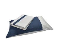 Parure Copripiumino Happidea Matrimoniale Bicolor Perla Blu Double Face