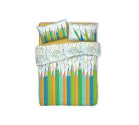 Parure Copripiumino In 100% Cotone Linea Pensieri Delicati Dis. Matitoni Verde