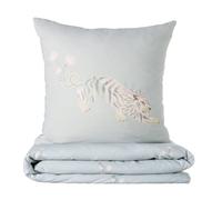 Parure copripiumino in cotone biologico blu a fantasia 260x240 cm