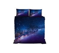 Parure Copripiumino in microfibra con stampa digitale GOODNIGHT, Andromeda, Matrimoniale