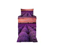 Parure Copripiumino in microfibra con stampa digitale GOODNIGHT, Lavender, Singolo