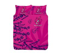 Parure Copripiumino / Lenzuolo Federa Punky Fish Fuxia Completo Letto Una Piazza