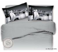 PARURE COPRIPIUMINO matrimoniale 2 piazze VESPA BIANCO E NERO GRIGIO 100% cotone