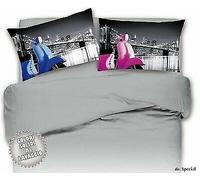 PARURE COPRIPIUMINO matrimoniale 2 piazze VESPA FUXIA BLU GRIGIO 100% cotone