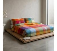 Parure Copripiumino matrimoniale Bossi PARROT 7608 multicolor check