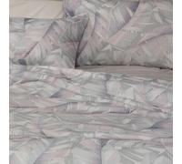 Parure Copripiumino Matrimoniale Flanella di Cotone Happidea Brina Rosa