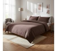 Parure copripiumino matrimoniale melanzana Jersey melange viola