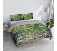 Parure Copripiumino Matrimoniale “Sogni d’Autore” 100% cotone, Made in Italy, 250×200 cm con Doppia Patella 50 cm + 2 Federe 50×80 cm con Patella Interna, Stampa Digitale - SD53