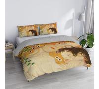 Parure Copripiumino Matrimoniale “Sogni d’Autore” 100% cotone, Made in Italy, 250×200 cm con Doppia Patella 50 cm + 2 Federe 50×80 cm con Patella Interna, Stampa Digitale - SD50