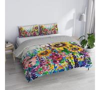 Parure Copripiumino Matrimoniale “Sogni d’Autore” 100% cotone, Made in Italy, 250×200 cm con Doppia Patella 50 cm + 2 Federe 50×80 cm con Patella Interna, Stampa Digitale - SD24