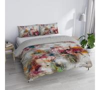 Parure Copripiumino Matrimoniale “Sogni d’Autore” 100% cotone, Made in Italy, 250×200 cm con Doppia Patella 50 cm + 2 Federe 50×80 cm con Patella Interna, Stampa Digitale - SD27