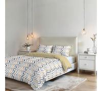 Parure Copripiumino NO STIRO FANTASY - prodotto in Italia - Set Copripiumino - Letto Matrimoniale, Microfibra - Sacco 250x200 cm + Patella e 2 Federe 50x80 cm - Hippy