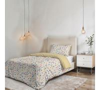 Parure Copripiumino NO STIRO FANTASY - prodotto in Italia - Set Copripiumino - Letto Piazza e Mezza, Microfibra - Sacco 200x200 cm + Patella e Federa 50x80 cm - Background