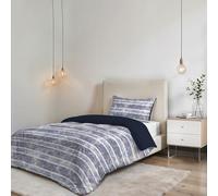 Parure Copripiumino NO STIRO FANTASY - prodotto in Italia - Set Copripiumino - Letto Piazza e Mezza, Microfibra - Sacco 200x200 cm + Patella e Federa 50x80 cm - Jeansstripes
