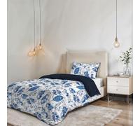Parure Copripiumino NO STIRO FANTASY - prodotto in Italia - Set Copripiumino - Letto Piazza e Mezza, Microfibra - Sacco 200x200 cm + Patella e Federa 50x80 cm - Foglie