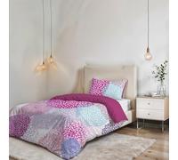 Parure Copripiumino NO STIRO FANTASY - prodotto in Italia - Set Copripiumino - Letto Piazza e Mezza, Microfibra - Sacco 200x200 cm + Patella e Federa 50x80 cm - Soffioni