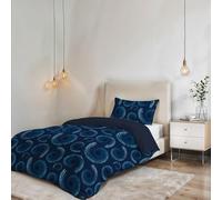 Parure Copripiumino NO STIRO FANTASY - prodotto in Italia - Set Copripiumino - Letto Piazza e Mezza, Microfibra - Sacco 200x200 cm + Patella e Federa 50x80 cm - Vortex