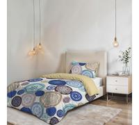Parure Copripiumino NO STIRO FANTASY - prodotto in Italia - Set Copripiumino - Letto Singolo, Microfibra - Sacco 150x200 cm + Patella e Federa 50x80 cm - Murrine