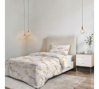 Parure Copripiumino NO STIRO KARMA - prodotto in Italia - Set Copripiumino - Letto Singolo, Microfibra - Sacco 150x200 cm + Patella e Federa 50x80 cm - BOUQUET ROSA