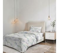 Parure Copripiumino NO STIRO KARMA - prodotto in Italia - Set Copripiumino - Letto Singolo, Microfibra - Sacco 150x200 cm + Patella e Federa 50x80 cm - BOUQUET BLU
