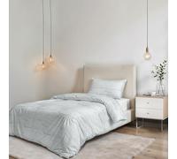 Parure Copripiumino NO STIRO KARMA - prodotto in Italia - Set Copripiumino - Letto Singolo, Microfibra - Sacco 150x200 cm + Patella e Federa 50x80 cm - BREZZA