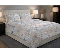 Parure Copripiumino Sacco Estate Inverno 100% Cotone Fantasia Mare