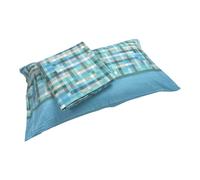 Parure Copripiumino Singola Biancaluna Tessuto Puro Cotone Tobias Celeste