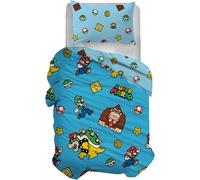 Parure Copripiumino Super Mario singolo una piazza Nintendo puro cotone 100%